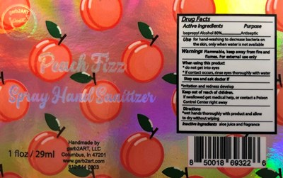 Active Ingredient - compressed garb2art Peach label
